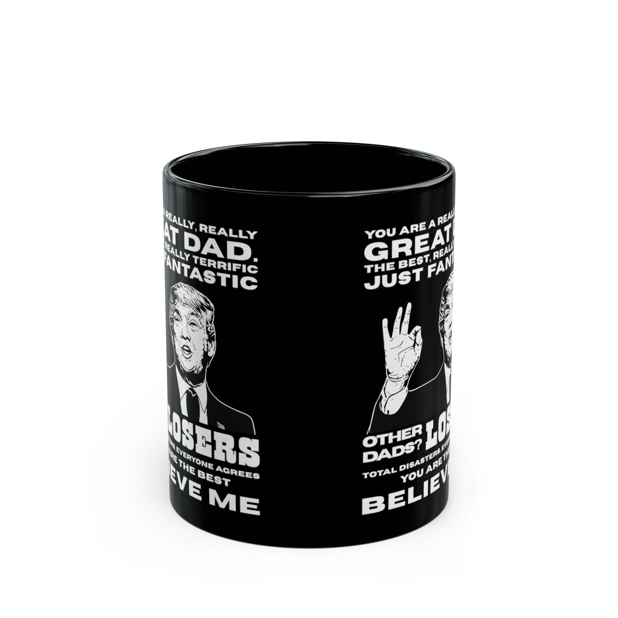 Trump 'Great Dad' Black Coffee Mug — Funny Father’s Day Gift